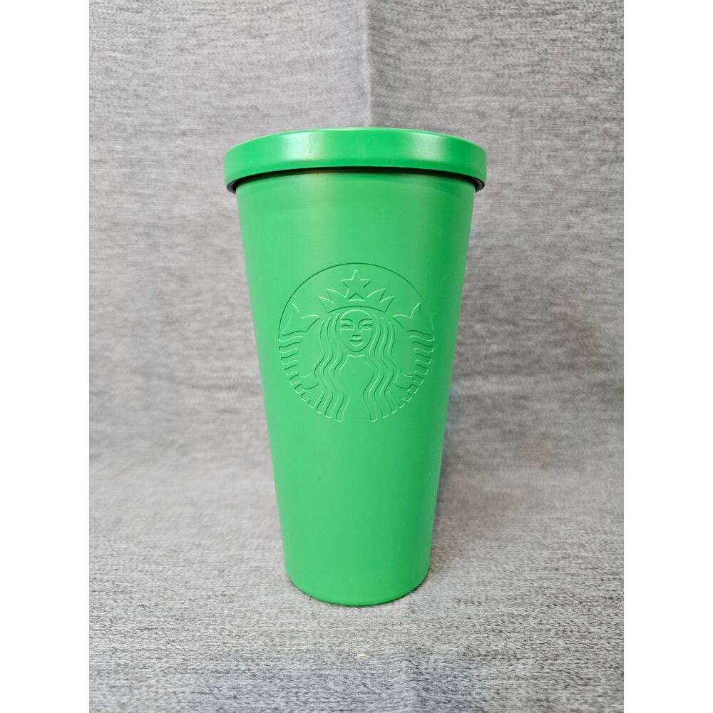 Starbucks Matte Lime Green Stainless Steel Travel Tumbler 16 oz. No Straw 2016